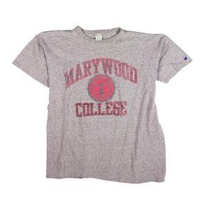 Vintage 80s Single Stitch Marywood College Printed Champion Tee